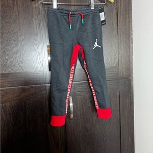 NWT Jordan Kids' Black and Red Joggers